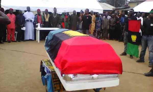 Sorrow!! 17-Year-Old IPOB Member Killed During Trump Solidarity Rally Laid To Rest.[Photos]